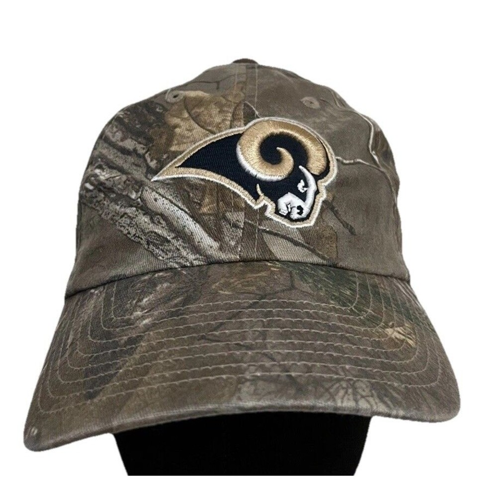St. Louis Rams Hat Realtree Camo Adjustable Cap NFL 47’ Brand Unisex One Size